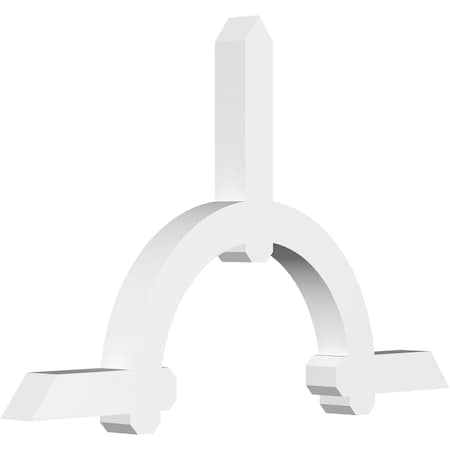 Ekena Millwork Ericson Architectural Grade PVC Gable Bracket, 60"W x 37 1/2"H x 4"D x 4"F, 15/12 Pitch GBP060X38X0404ERI00